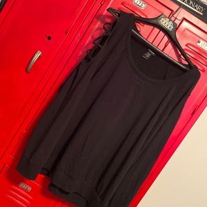 Torrid long sleeve peek a boo shoulder sweater